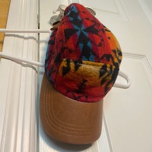 Pendleton Baseball Hat with Leather Visor